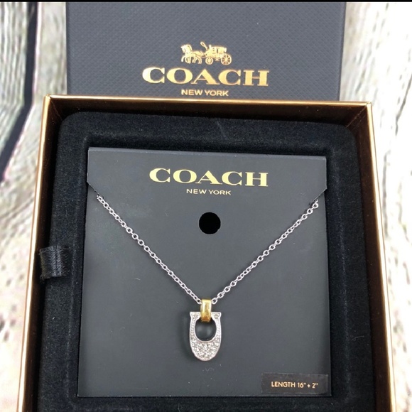 Coach Jewelry - Coach Pave Signature C Necklace